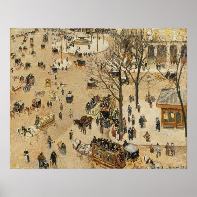 Póster Pissarro - La Place Du Theatre Francais (Frente)
