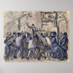Póster Pissarro - Levantamiento Urbano En París 1870