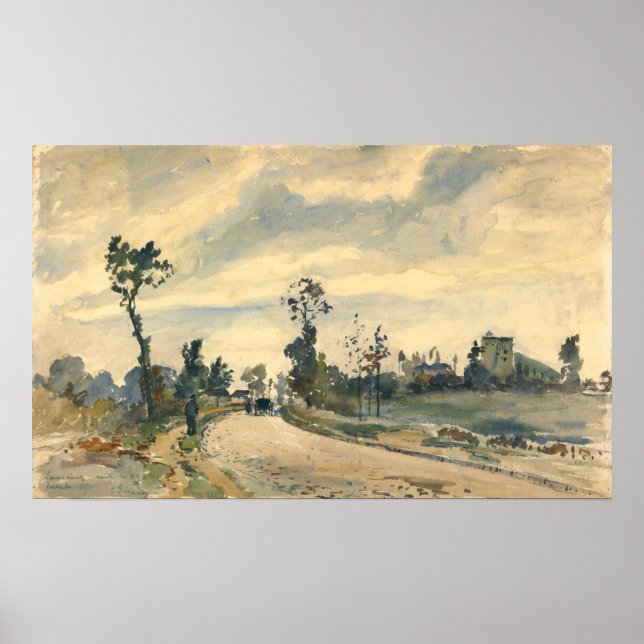 Póster Pissarro - Louveciennes Route De Saint-Germain (Frente)