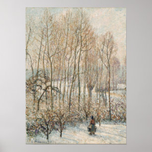 Póster Pissarro - Luz de la mañana en la nieve Eragny