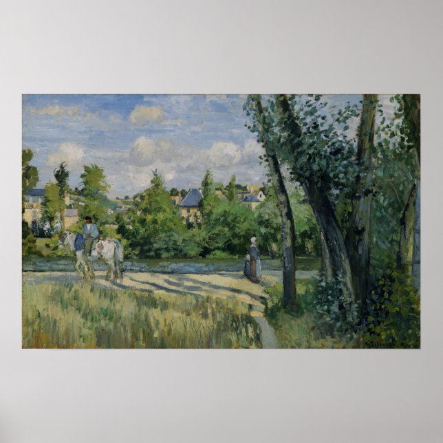 Póster Pissarro - Luz Del Sol En La Carretera Pontoise (Frente)