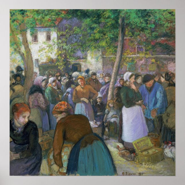 Póster Pissarro - Mercado Aves De Gisors (Frente)