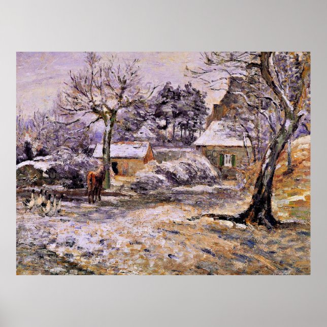 Póster Pissarro - Nieve en Montfoucault (Frente)