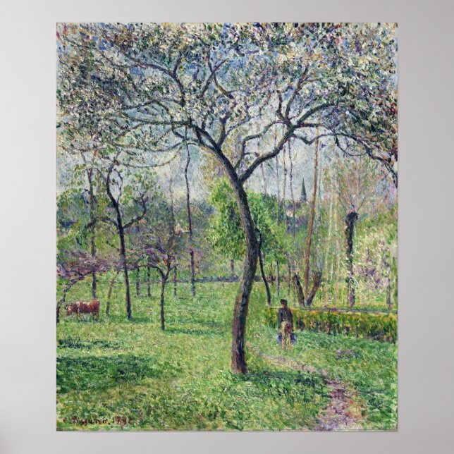Póster Pissarro - Orchard 1892 (Frente)