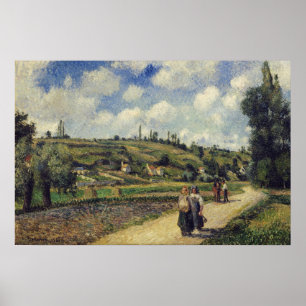 Póster Pissarro - Paisaje Cerca De Pontoise La Carretera