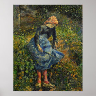 Póster Pissarro - Pastora (Chica Campesino Joven) 1881
