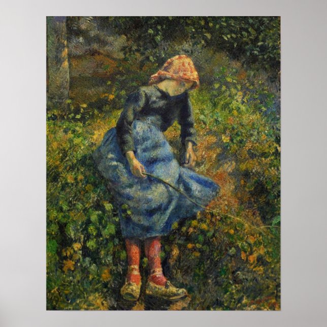Póster Pissarro - Pastora (Chica Campesino Joven) 1881 (Frente)