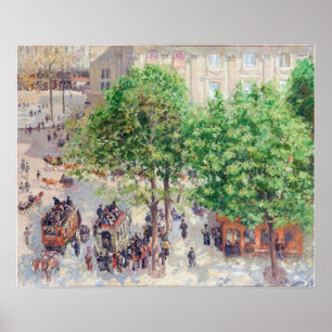 Póster Pissarro - Place Duarte Francais Primavera 1898