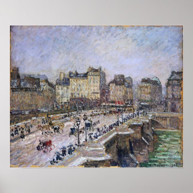 Póster Pissarro - Pont Neuf Efecto Nieve 1902 (Frente)