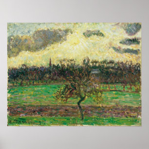 Póster Pissarro - Prados En Eragny Manzano 1894