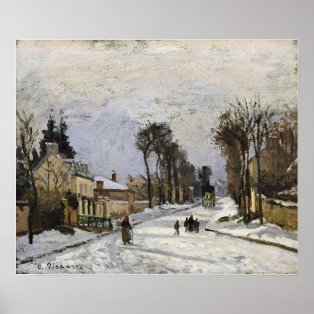 Póster Pissarro - Road To Versailles At Louveciennes 1869 (Frente)