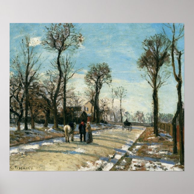 Póster Pissarro - Road To Versailles Louveciennes Winter (Frente)
