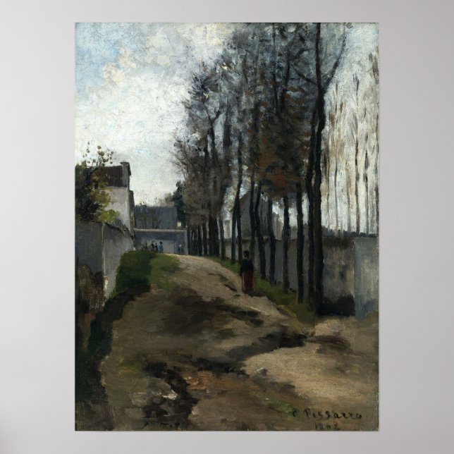 Póster Pissarro - Road Winter 1862 (Frente)