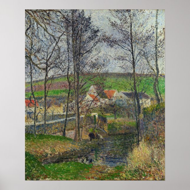 Póster Pissarro - The Banks Of The Viosne At Osny (Frente)