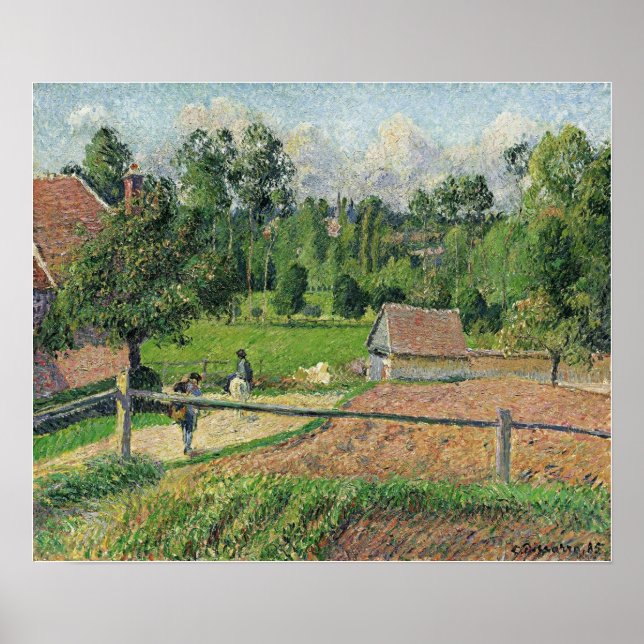 Póster Pissarro - Vista desde la ventana del artista Erag (Frente)