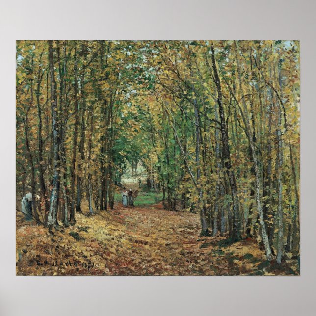 Póster Pissarro - Woods En Marly 1871 (Frente)