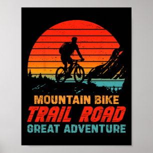 Póster Pista de bicicleta de montaña Gran aventura en car