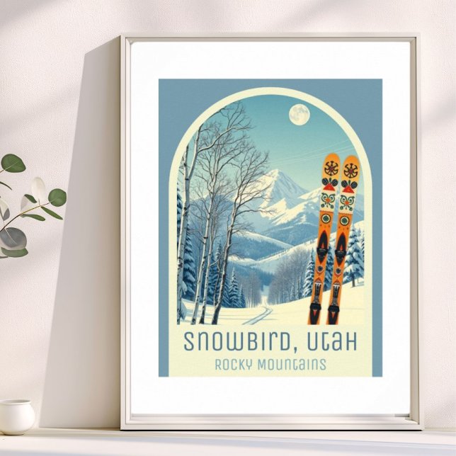 Póster Pista de esquí de Snowbird Utah Montaña rocosa (Subido por el creador)