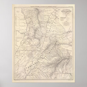 Póster Pista de mapa, misiones de control, institución je