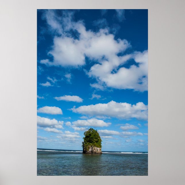 Póster Pista De Mar Rodeada Por El Océano (Frente)