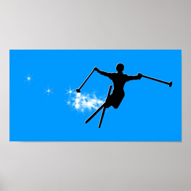 Póster pista de pólvora de esquí (Frente)