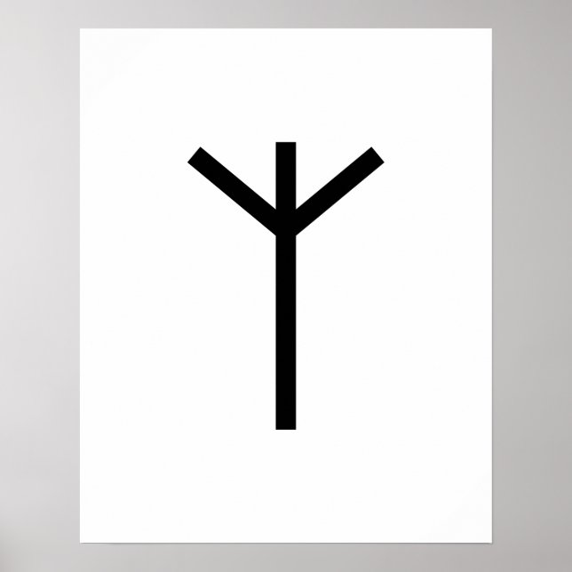 Póster Pista de Viking (Protección) de Algiz Geométrico N (Frente)