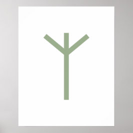 Póster Pista de Viking (Protección) de Algiz Geométrico V