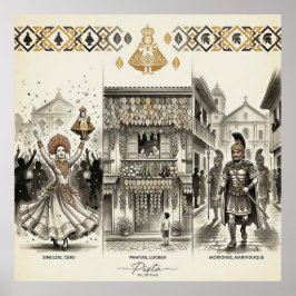 Póster Pista — Sinulog · Pahiyas · Moriones