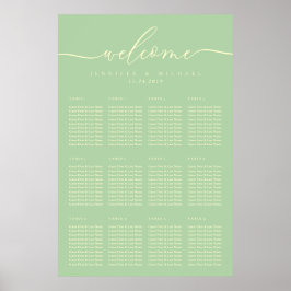 Póster Pistachio & Cream Party Celebration Seat Welcome