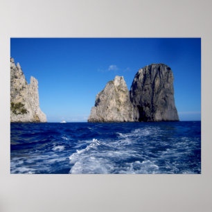 Póster Pistas de Faraglioni, Isla de Capri - Nápoles - It