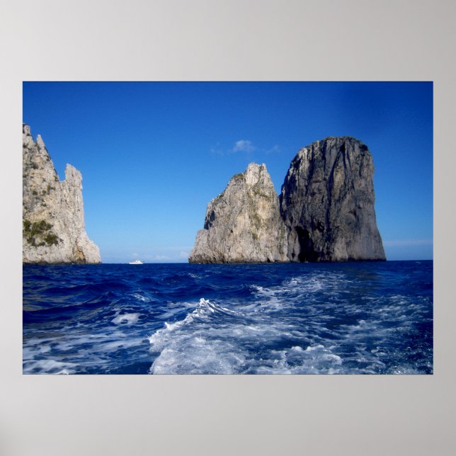 Póster Pistas de Faraglioni, Isla de Capri - Nápoles - It (Frente)