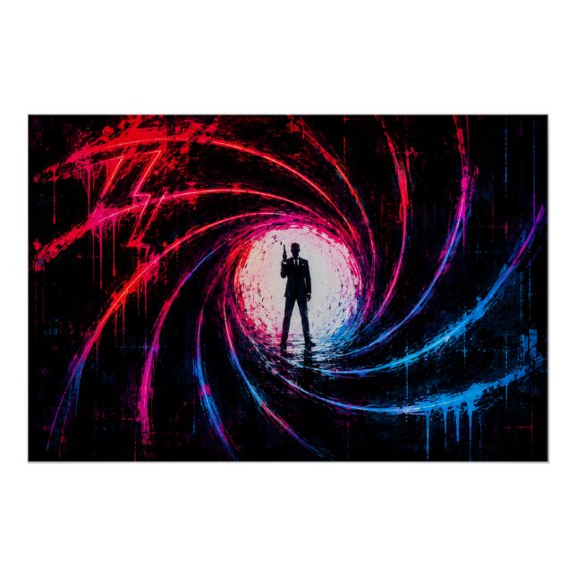 Póster Pistola James Bond 007 (Anverso)