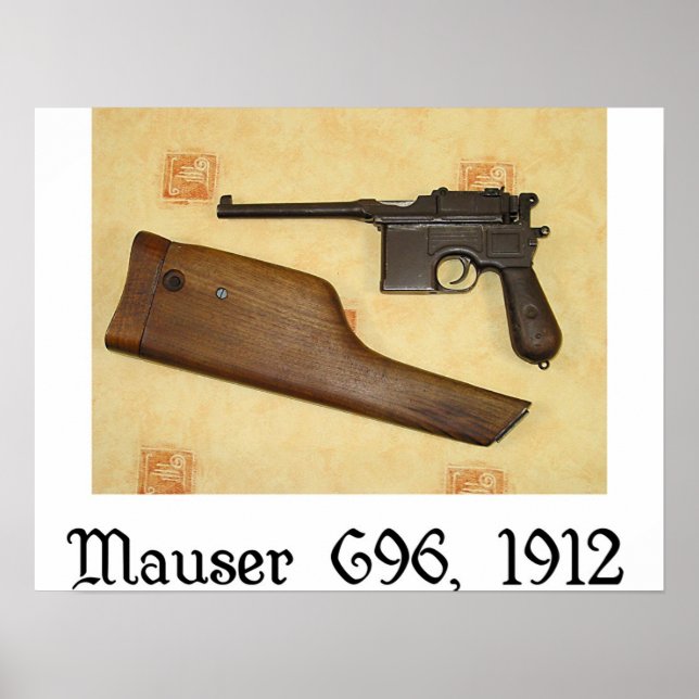 Póster pistolas clásicas - Mauser C96 (Frente)