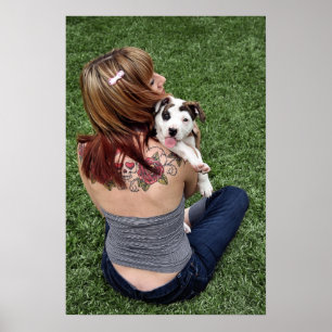 Póster Pit Bull T-Bone Lucky Puppy