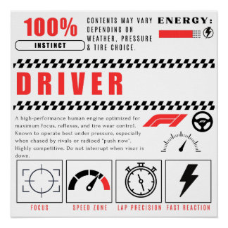 Póster Pit Crew Power – 100% Driver