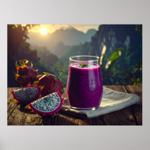 PÓSTER PITAHAYA - FRUTA DRAGÓN - FRUTAS EXÓTICAS