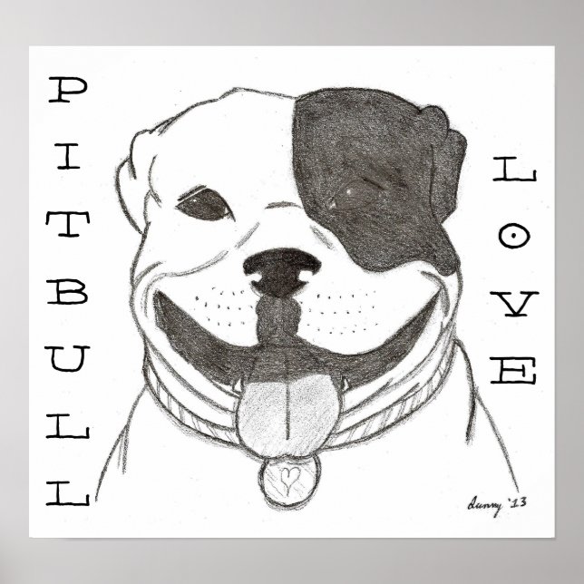 Póster Pitbull Love Poster (Frente)