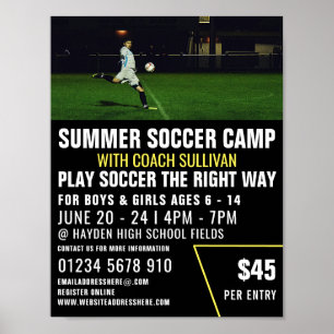 Póster Pitch de fútbol, publicidad de campos de fútbol