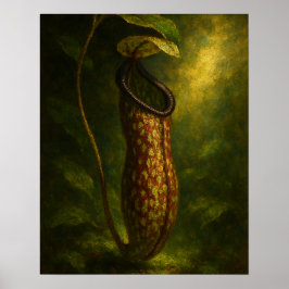 Póster Pitcher Plant: Toxic Elegance Impressionist Art