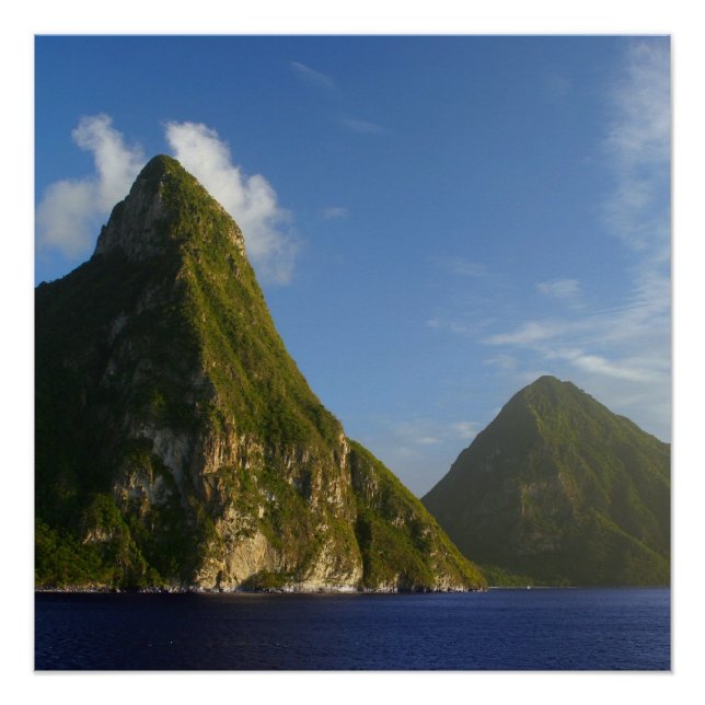 Póster Pitons de Santa Lucía (Anverso)