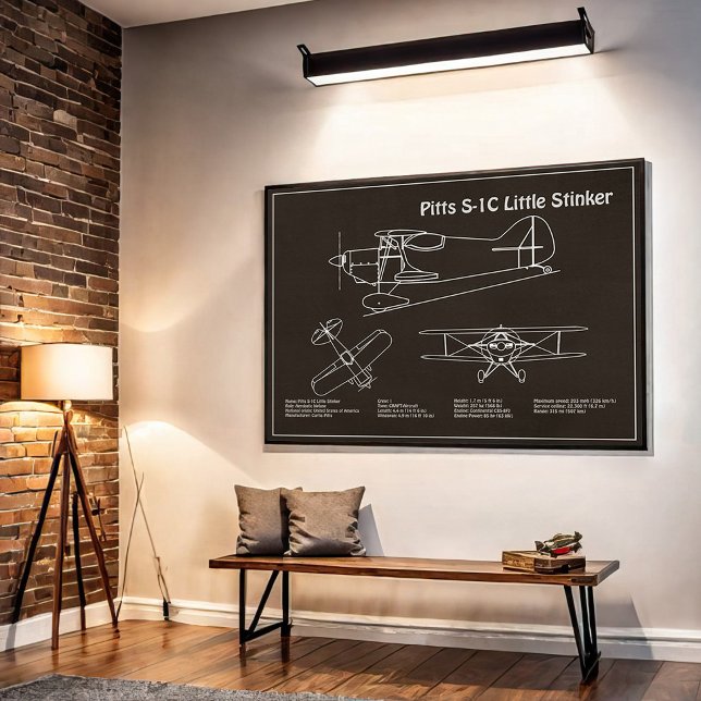 Póster Pitts S-1C - Planes de diseño aéreo PD (Subido por el creador)