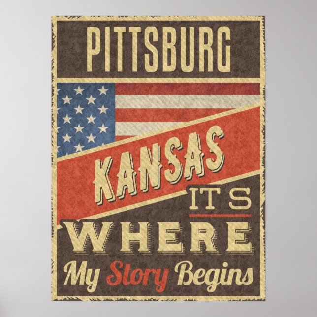 Póster Pittsburg Kansas (Frente)