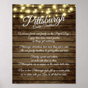 Póster Pittsburgh Cookie Table No Yinz Boda Poster