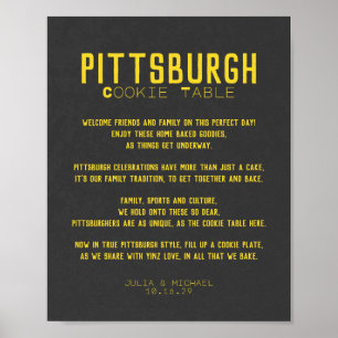 Póster Pittsburgh Cookie Table Wedding Poster