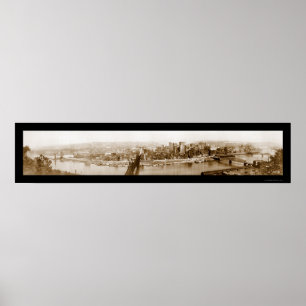 Póster Pittsburgh, foto 1920 del PA