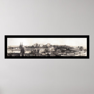 Póster Pittsburgh, PA Skyline Photo 1907