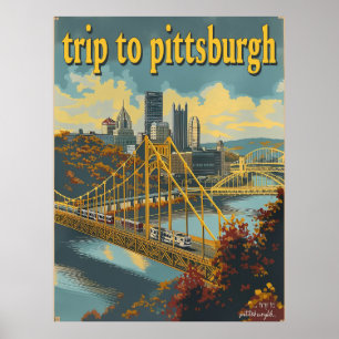 Póster Pittsburgh, PA Vintage