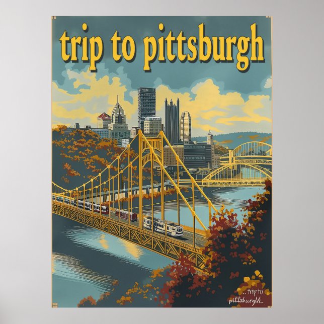 Póster Pittsburgh, PA Vintage (Frente)