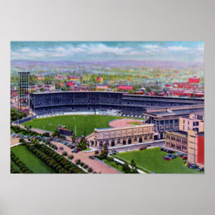 Póster Pittsburgh Pennsylvania Forbes Field Schenley Park