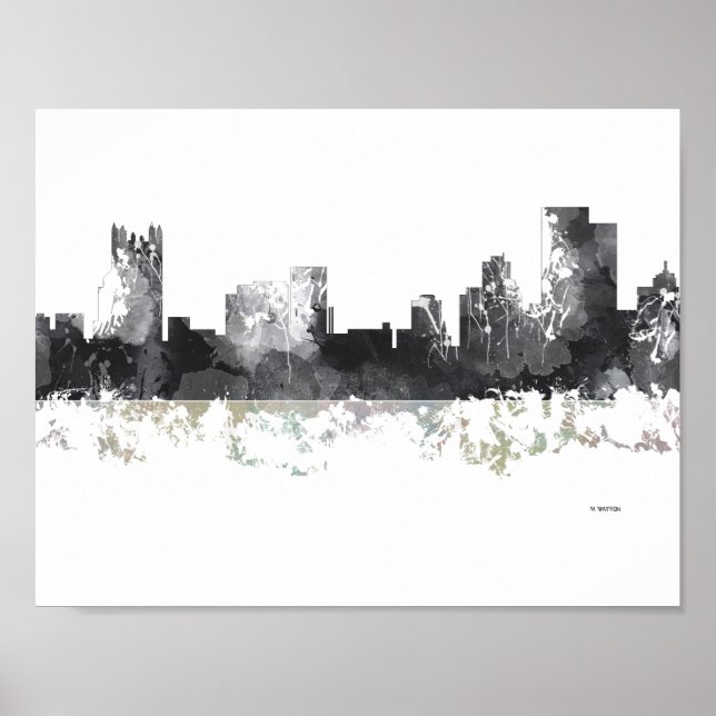 PÓSTER PITTSBURGH PENNSYLVANIA SKYLINE (Frente)